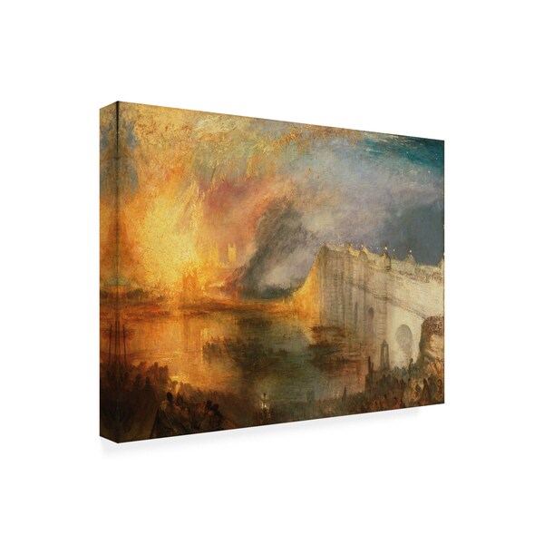 Turner 'Burning Of The House Of Lords' Canvas Art,24x32